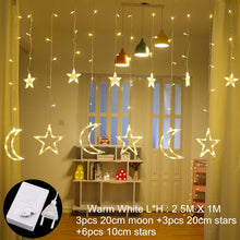 Load image into Gallery viewer, Curtain Fairy String Light LED Christmas Decorations for Home Garland Xmas Light Christmas New Year 2021 Navidad Ornament Gift