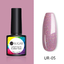 Load image into Gallery viewer, UR SUGAR Nude Glitter Gel Nail Polish Varnish Pink Rose Gold Shimmer Soak Off UV LED Nails Gel varnish 7.5ml