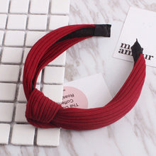 Load image into Gallery viewer, Knot Cross Tie Solid 1 PC Fashion Hair Band Hairband Knitted rib Girls Bow Hoop Hair Accessories Velvet Twist Headband