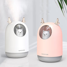 Load image into Gallery viewer, Home Appliances USB Humidifier 300ml Cute Pet Ultrasonic Cool Mist Aroma Air Oil Diffuser Romantic Color LED Lamp Humidificador