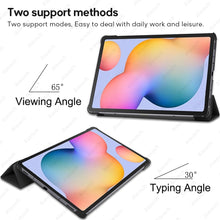 Load image into Gallery viewer, Leather Trifold Stand Case For Samsung Galaxy Tab A 10.1 2019 8.0 S5e Smart Sleep Wake Cover For Galaxy Tab S7 Plus S6 Lite Case