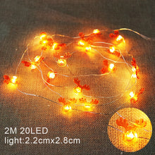 Load image into Gallery viewer, 2M 20LED Santa Claus Snowflake Tree LED Light String Christmas Decoration For Home 2020 Christmas Ornament Xmas Gift New Year