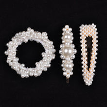 Load image into Gallery viewer, 14 Colors Woman Elegant Pearl Hair Ties Beads Girls Scrunchies Rubber Bands Ponytail Holders Hair Accessories Elastic Hair Band
