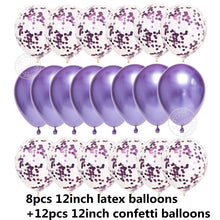 Load image into Gallery viewer, 20pcs 12Inch Rose Gold Balloons Confetti Chrome Balloon Birthday Party Decors Wedding Decorations New Year Decor Globos Metallic