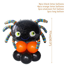 Load image into Gallery viewer, 10pcs/set Halloween Pumpkin Ghost Witch Bat Foil Balloons Set Halloween Party Decoration Hallowmas Black Orange Ballon Supplies
