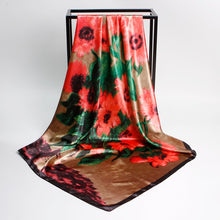 Load image into Gallery viewer, Fashion Scarves for Women Shawl Print Silk Satin Hijab Scarf Female Bandana 90*90cm Luxury Brand Square Shawls Scarfs For Ladies