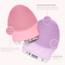 Load image into Gallery viewer, Sonic Face Cleansing Brush Silicone Facial Cleaner Facial Cleansing Brush Deep Pore Cleaning Face Massage Mini Face Care Tool