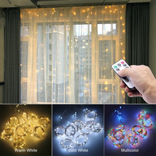 Load image into Gallery viewer, 3M LED Curtain Garland on the Window USB String Lights Fairy Festoon Remote Control New Year Christmas Decorations for Home Room