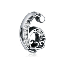 Load image into Gallery viewer, bamoer 10 Number Metal Beads Vintage Charm for Female Original Silver 925 Bracelet & Bangle 925 Sterling Silver Jewelry SCC1418