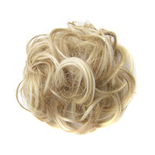 Load image into Gallery viewer, Delice Women's Wrap On Messy Bun Curly Scrunchie Chignon With Rubber Band Brown Black Synthetic Hair Ring