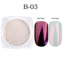 Load image into Gallery viewer, Holographic Powder on Nails Laser Silver Glitter Chrome Nail Powder DIP Shimmer Gel Polish Flakes for Manicure Pigment CH1028-4