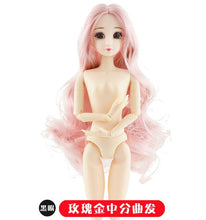 Load image into Gallery viewer, BJD Doll 30cm 20 Movable Jointe Dolls 3D Eyes Bjd Plastic Doll for Girls Toys Long Wig Female Nude Body Fashion Christmas Gift