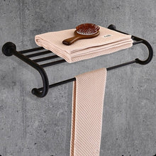 Load image into Gallery viewer, Bathroom Accessories Corner Shelf,Towel Rack,Paper holder,Towel Bar,Toilet Brush Holder Towel Rail Brass Black bathroom Hardware