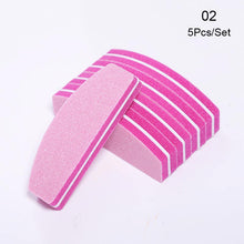 Load image into Gallery viewer, 1 Pc Half-Moon-Shaped Nail File Nail Buffer Washable Grinding Polishing Sanding Buffing Pedicure Nail Art Tools