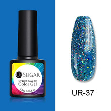 Load image into Gallery viewer, UR SUGAR Nude Glitter Gel Nail Polish Varnish Pink Rose Gold Shimmer Soak Off UV LED Nails Gel varnish 7.5ml