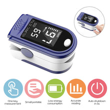 Load image into Gallery viewer, Portable Blood Oxygen Monitor Finger Pulse Oximeter Oxygen Saturation Monitor Fast Shipping within 24hours (without Battery)