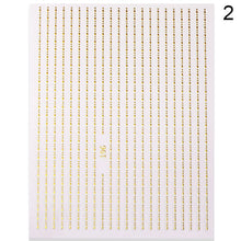 Load image into Gallery viewer, 1 Sheet Holo Black Gold 5D Nail Sticker Decal Tassel Strip Line Slider Foils Adhesive Nail Art Decoration