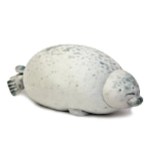 Load image into Gallery viewer, Chubby Angry Seal Pillow Blod 3D Novelty Sea Lion Doll Plush Stuffed Toy Baby Sleeping Throw Pillow Gifts for Kid Girls