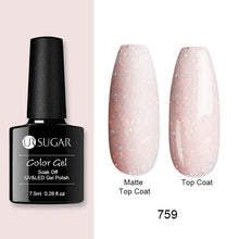 Load image into Gallery viewer, UR SUGAR Nude Glitter Gel Nail Polish Varnish Pink Rose Gold Shimmer Soak Off UV LED Nails Gel varnish 7.5ml