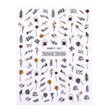 Load image into Gallery viewer, Flower Series Nail Water Decal Stickers Sakura Daisy Lavender Floral Pattern Transfer Sticker Nail Art Decoration