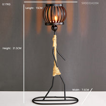 Load image into Gallery viewer, Home Decoration Accessories Creative Candle Holder Iron Kitchen Restaurant Romantic Candlestick Christmas Halloween Bar Party