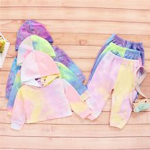 Load image into Gallery viewer, Autumn Newborn Baby Boy Girls Clothes Long Sleeve Tie Dye Print Hoodies+Long Pants Toddler Kids Children Tracksuits Clothing Set