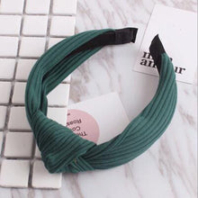 Load image into Gallery viewer, Knot Cross Tie Solid 1 PC Fashion Hair Band Hairband Knitted rib Girls Bow Hoop Hair Accessories Velvet Twist Headband