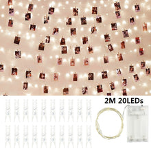 Load image into Gallery viewer, 1.5m 10Led Unicorn Snowman Snowflake Photo Clips Led Light String Wedding Festival Bar Home Party Decoration Christmas Ornament
