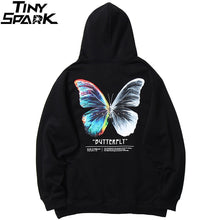 Load image into Gallery viewer, 2020 Men Hip Hop Sweatshirt Hoodie Color Butterfly Streetwear Harajuku Pullover Hoodie Cotton Fleece Winter Autumn Black Hoodie