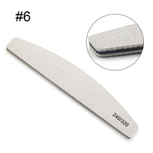 Load image into Gallery viewer, 1 Pc Half-Moon-Shaped Nail File Nail Buffer Washable Grinding Polishing Sanding Buffing Pedicure Nail Art Tools