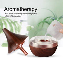 Load image into Gallery viewer, 300ml USB Air Humidifier Electric Aroma Air Diffuser Essential Oil Wood Ultrasonic Aromatherapy Cool Mist Maker for Home Car