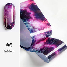 Load image into Gallery viewer, 100/50x4cm Nail Foils Marble Series Pink Blue Foils Paper Nail Art Transfer Sticker Slide Nail Art Decal Nails Accessories 1 Box