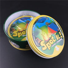 Load image into Gallery viewer, Dobble 16 styles Spot It Card Game Toy Iron Box Sport Go Camping Hip Kids Board Games Gift Animals Alphabet123