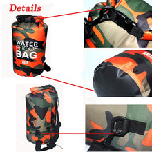 Load image into Gallery viewer, Outdoor Bag Camouflage Portable Rafting Diving Dry Bag Sack PVC Waterproof Folding Swimming Storage Bag for River Trekking