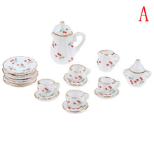 Load image into Gallery viewer, 15/8/9/4/2Pcs 1:12 Dolls House Miniature Mugs Dish Cups Pot Set Direction Furniture Toys Coffee Tea Cups Dollhouse Accessory