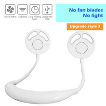 Load image into Gallery viewer, Portable 1200 2000 mAre USB Mini Fan Neck Fan Rechargeable Small Portable Sports Fan light Usb Desk Hand Air Conditioner cooler