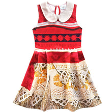 Load image into Gallery viewer, 2020 Girls Moana Cosplay Costume for Kids Vaiana Princess Dress Clothes with Necklace for Halloween Costumes Gifts for Girl