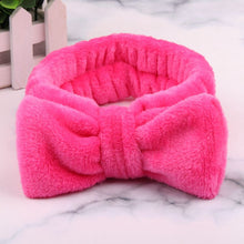 Load image into Gallery viewer, Hot Sale Women Headbands omg Makeup Headband for Washing Elastic Velvet Bow Head Wrap Coral Fleece Fashion Girl Hair Accessories