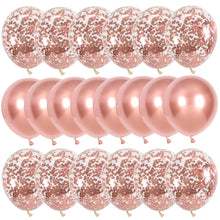 Load image into Gallery viewer, 20pcs 12Inch Rose Gold Balloons Confetti Chrome Balloon Birthday Party Decors Wedding Decorations New Year Decor Globos Metallic