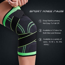 Load image into Gallery viewer, WorthWhile 1PC Sports Kneepad Men Pressurized Elastic Knee Pads Support Fitness Gear Basketball Volleyball Brace Protector