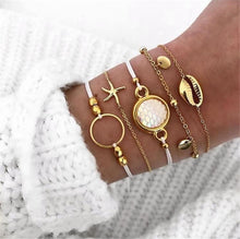 Load image into Gallery viewer, 30 Style Marble Turtle Bracelet Set Heart Pearl Moon Star LOVE Crystal Bracelets for Women Tassel Bracelet Jewelry Wholesale
