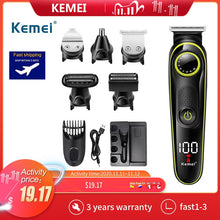 Load image into Gallery viewer, 11 in 1 KEMEI Barber shop hair trimmer professional clipper for men beard electric cutter hair cutting machine haircut cordless
