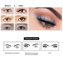 Load image into Gallery viewer, Magnetic False Eyelashes No Glue Full Eye 5 Magnet Reusable Fake Eyelashes Natural Soft Eyelashes Extension Magnetic Eyelash Kit