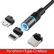 Load image into Gallery viewer, Twitch 2m Magnetic Micro USB Cable For iPhone Samsung Android Mobile Phone Fast Charging USB Type C Cable Magnet Charger Wire