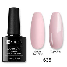 Load image into Gallery viewer, UR SUGAR Nude Glitter Gel Nail Polish Varnish Pink Rose Gold Shimmer Soak Off UV LED Nails Gel varnish 7.5ml