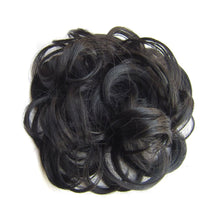 Load image into Gallery viewer, Delice Women's Wrap On Messy Bun Curly Scrunchie Chignon With Rubber Band Brown Black Synthetic Hair Ring