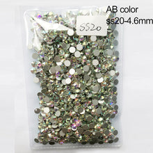 Load image into Gallery viewer, 1440pcs Glass 3D Rhinestones For Nail Art Design Gems Nail Decorations Crystal Strass AB Stones SS3-SS10