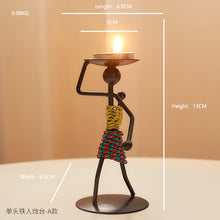 Load image into Gallery viewer, Home Decoration Accessories Creative Candle Holder Iron Kitchen Restaurant Romantic Candlestick Christmas Halloween Bar Party