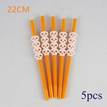 Load image into Gallery viewer, Halloween Decoration Supplies Tablecloths Straws Paper Plates Paper Cups Halloween Party Supplies Halloween Door Falg HY1