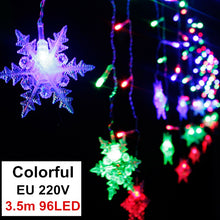 Load image into Gallery viewer, Curtain Fairy String Light LED Christmas Decorations for Home Garland Xmas Light Christmas New Year 2021 Navidad Ornament Gift
